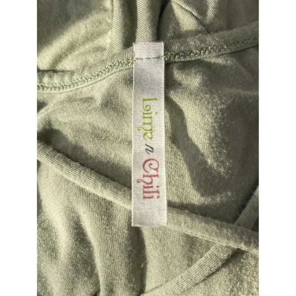 Lime‎ n Chili Olive Green Criss Cross V Neck Tunic Top Women's Size M Y2K - Picture 5 of 8